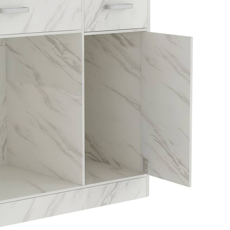 3-Drawer Solid Wood Reception Desk Office Computer Desk