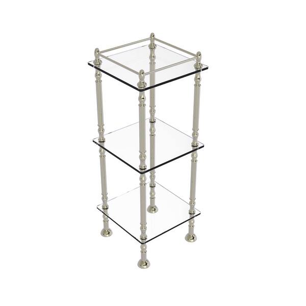 Allied Brass Three Tier Etagere with 14-in x 14-in Shelves in Matte Black