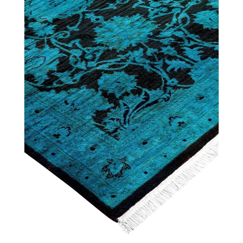 Contemporary Overdyed Wool Hand Knotted Runner - 2' 7" x 10' 4"