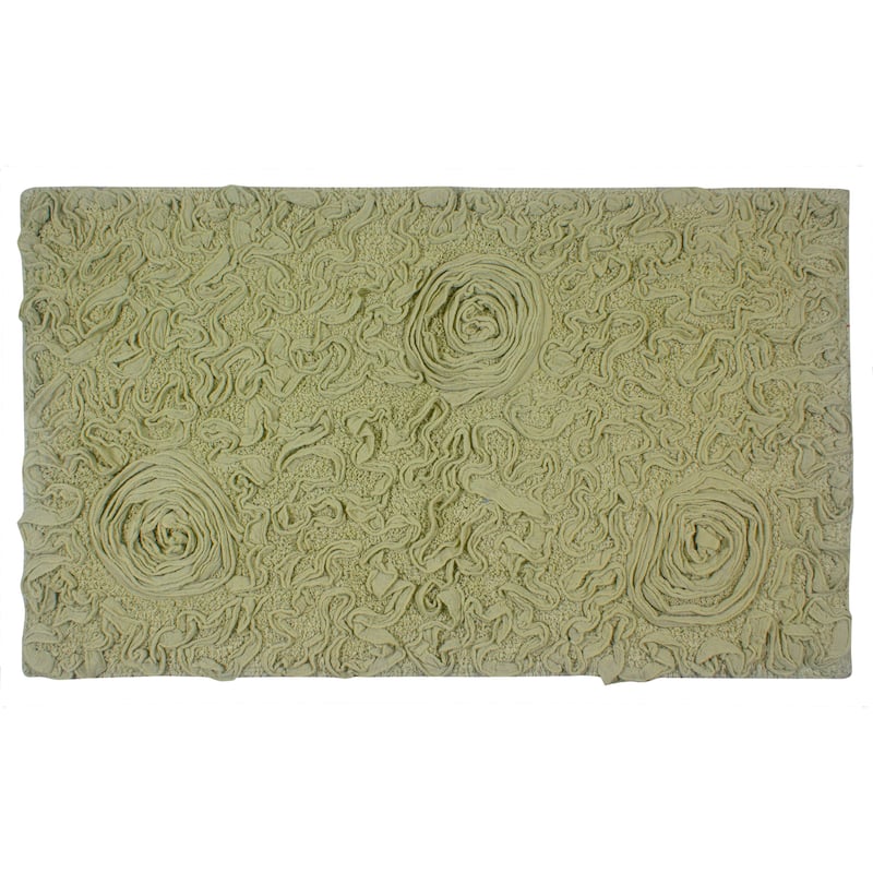 Bell Flower Bathroom Rug, Cotton Soft, Water Absorbent Bath Rug, Non Slip Shower Rug Machine Washable 24"x40" Rectangle