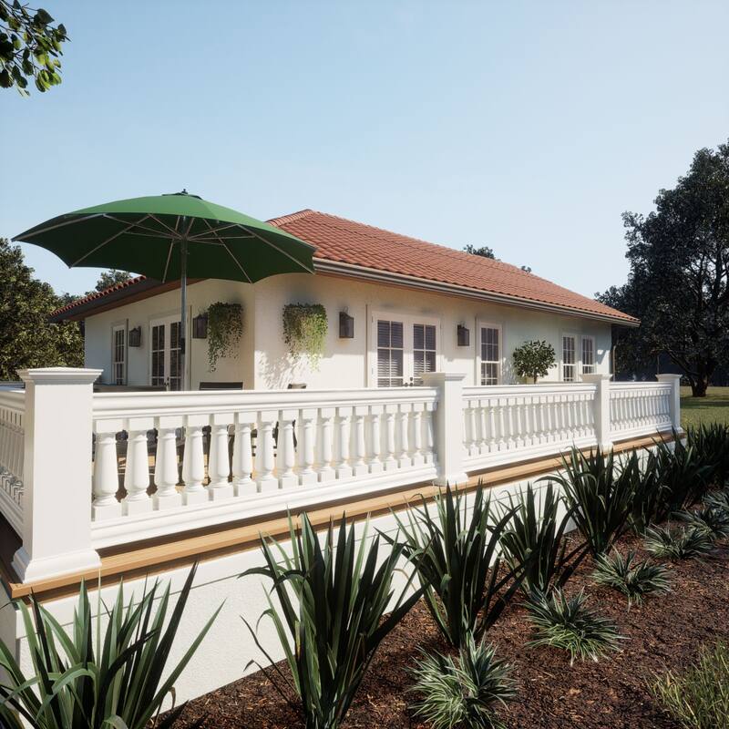 Fiberthane 700 Series Oxford Baluster, Factory Primed