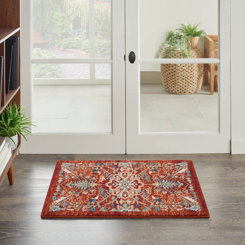 Nourison Parisa Boho Moroccan Floral Area Rug