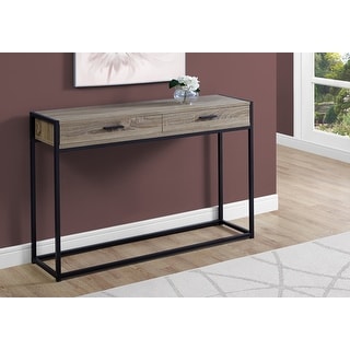 Monarch 3511 Dark Taupe Black Hall Console 48nch Accent Table (Taupe - Laminate)