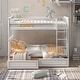 preview thumbnail 2 of 7, Twin over Twin Bunk Bed with Drawers, Convertible Beds,White