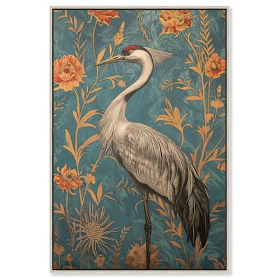 Graceful Grus Gaze Canvas by Art Remedy