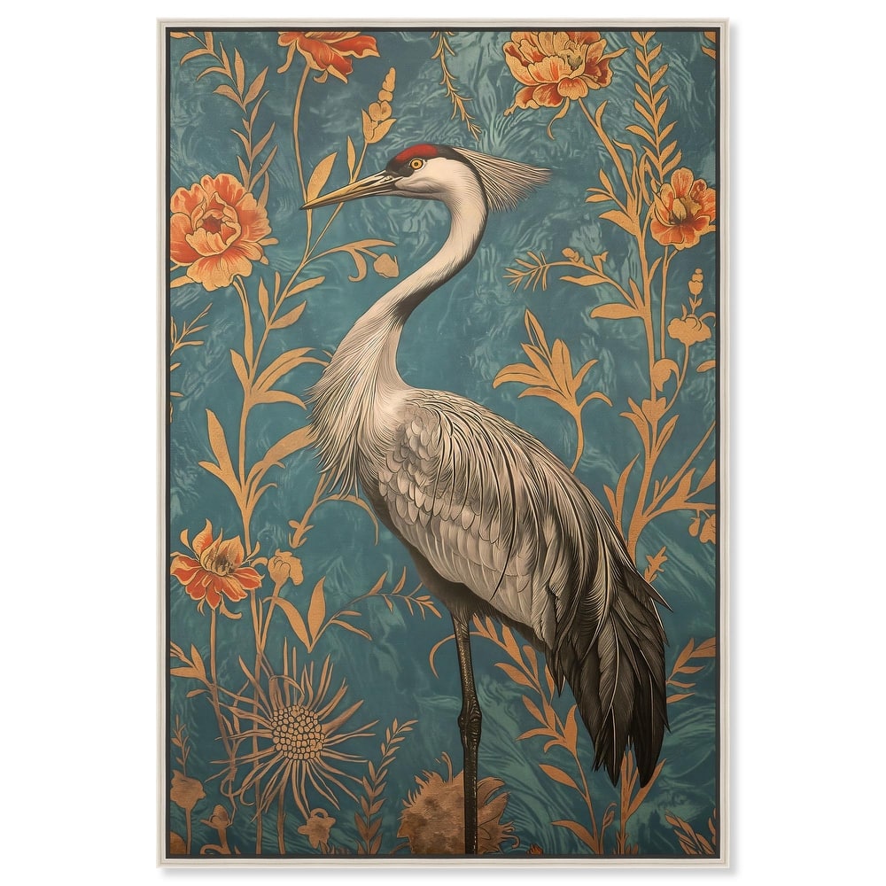 Graceful Grus Gaze Canvas by Art Remedy
