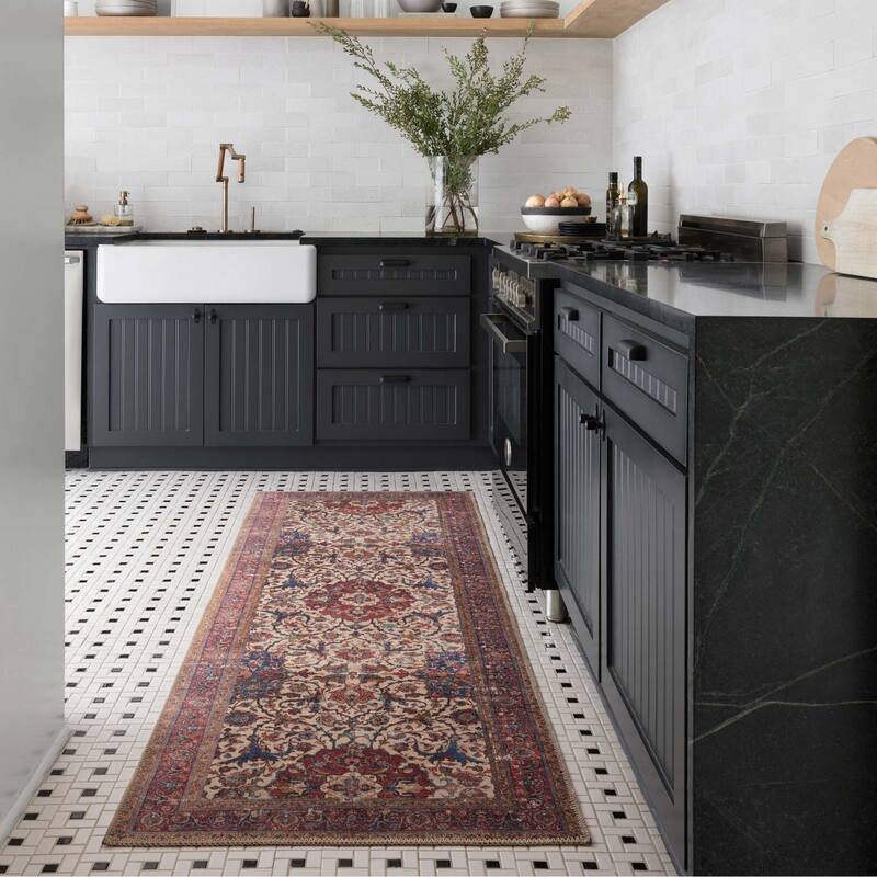 Alexander Home Tremezzina Printed Vintage Grand Medallion Boho Rug