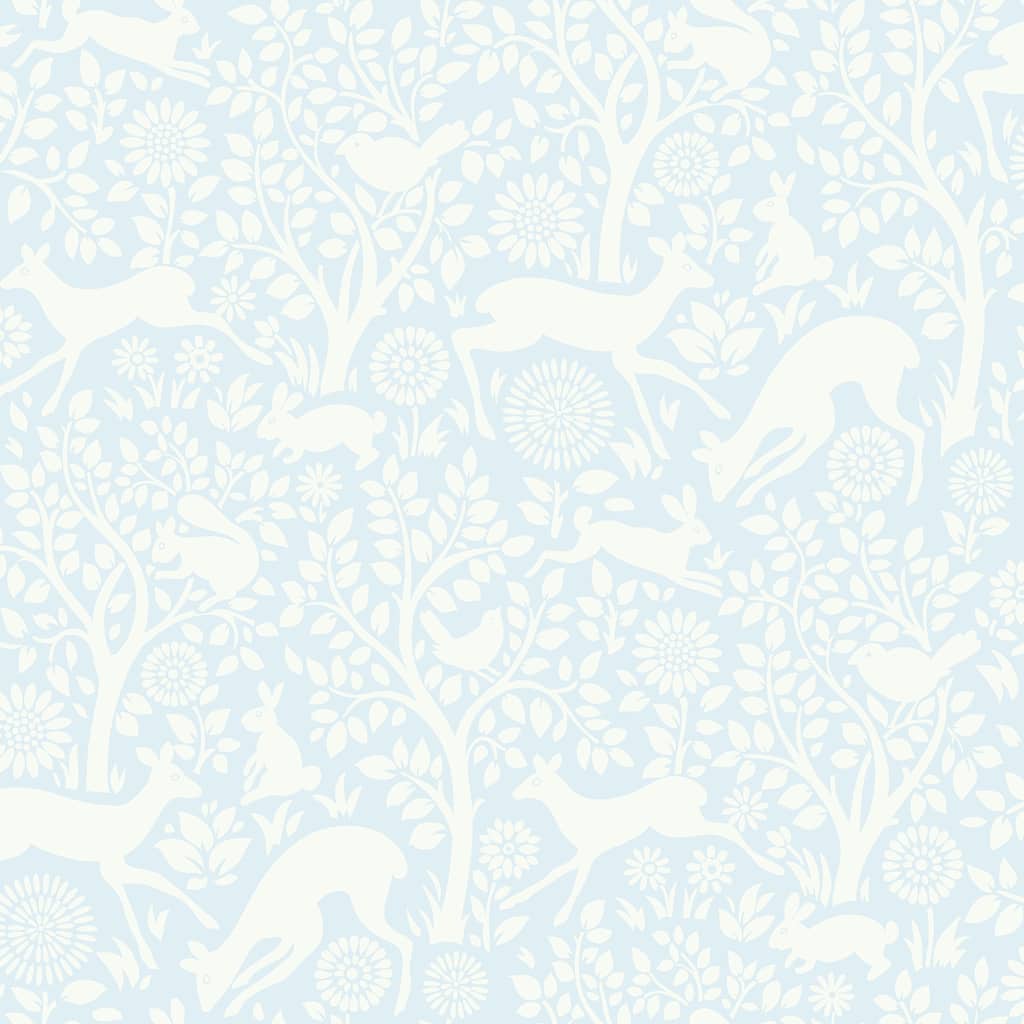 Animals Robertson Anahi Light Pink Forest Fauna 33' L X 20.5 W Wallpaper Roll
