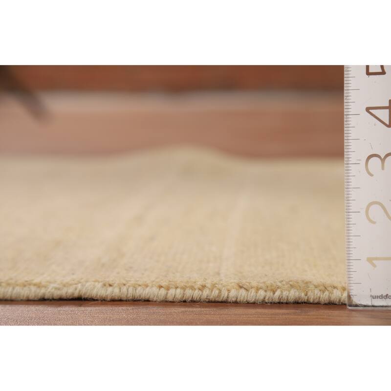 Striped Gabbeh Modern Runner Rug Hand-Knotted Wool Carpet - 2'10"x 9'6"
