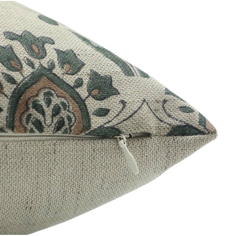 Fabdivine Linen Bohemian Block print pillow Cover