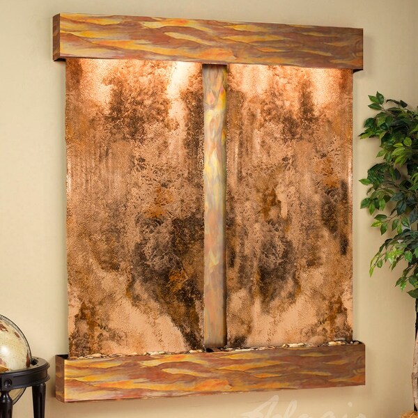 Cottonwood Falls Fountain - Rustic Copper - Squared Edges - Choose Options