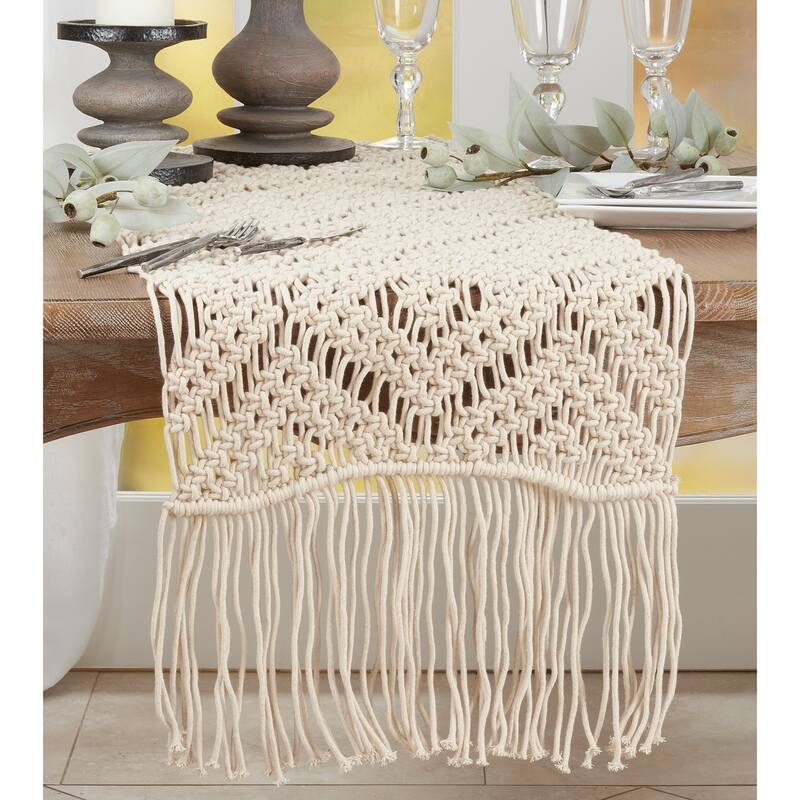 Macramé Design Table Runner - 16"x72"
