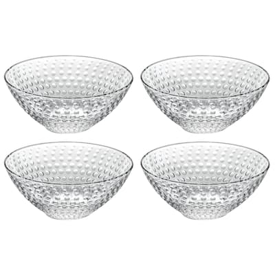 Majestic Gifts inc. European Glass Bowl-Dessert- Set/4-6.25" Diameter - 6.25