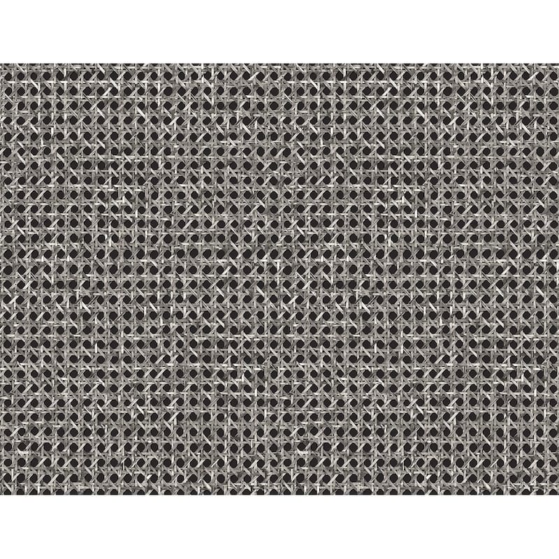 Seabrook Designs Mika Unpasted Wallpaper - 27 in. W x 27 ft. L - Onyx