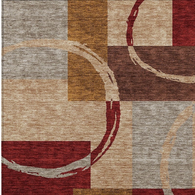 HomeRoots Geometric Modern Rectangle Outdoor Rug