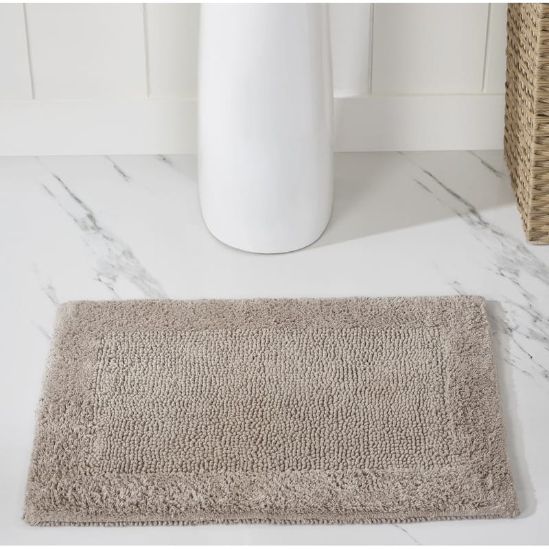 Better Trends Bath Rugs 100% Cotton Tufted Soft & Water Absorbent Bathroom Rug for Shower, Sink Bath Mats Edge Collection