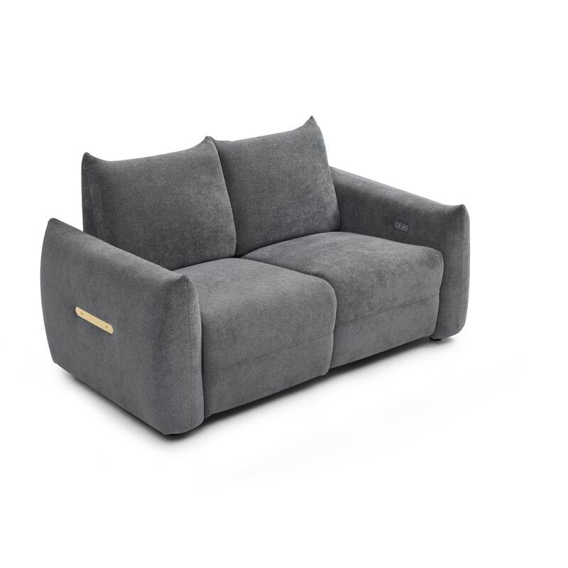 Linen 5-Seater Recliner Sofa Set with USB & Storage Console