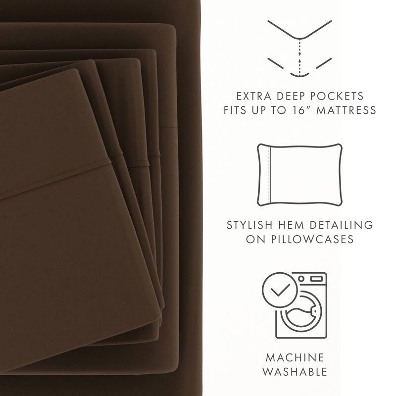 Soft Essentials Ultra-soft Deep Pocket 6-piece Microfiber Sheet Set