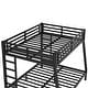 preview thumbnail 11 of 9, Industrial Full XL over Queen Metal Bunk Bed with Ladder and Guardrail for Teens and Adults