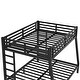 preview thumbnail 11 of 9, Metal Full XL Over Queen Bunk Bed for Teens and Adults, with Under-Bed Storage, Dual Side Ladders, No Box Spring Needed