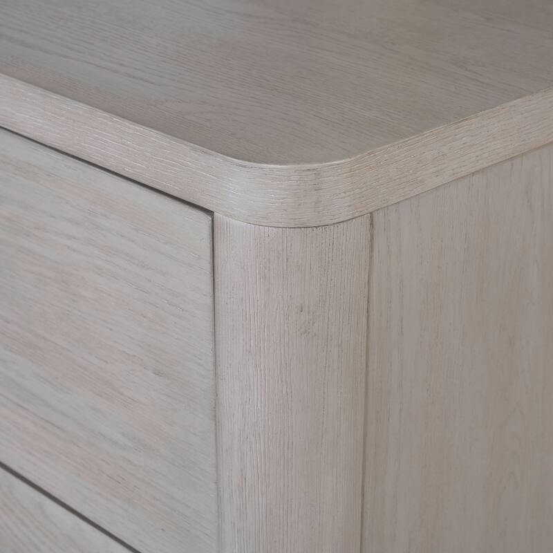 Furniture of America Rensite Modern 5-Piece Oak Solid Wood Panel Bedroom Set