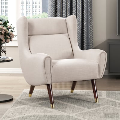 Edmund Textured Fabric Accent Chair