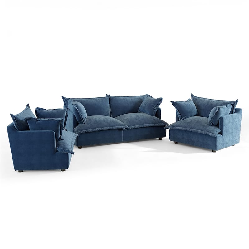Double Layer Cushion Comfy Cloud Modular Sectional Sofa Set
