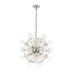 preview thumbnail 3 of 14, Art Deco Crystal Flower Glass Bubble Sunburst Chandelier 23.6in