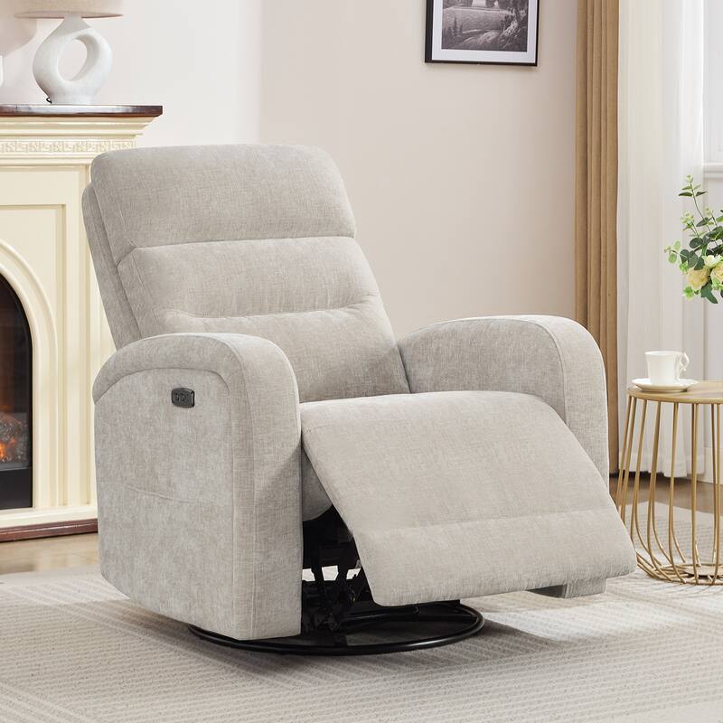 Aemeios Power Swivel Rocker Recliner with USB and Type C Port