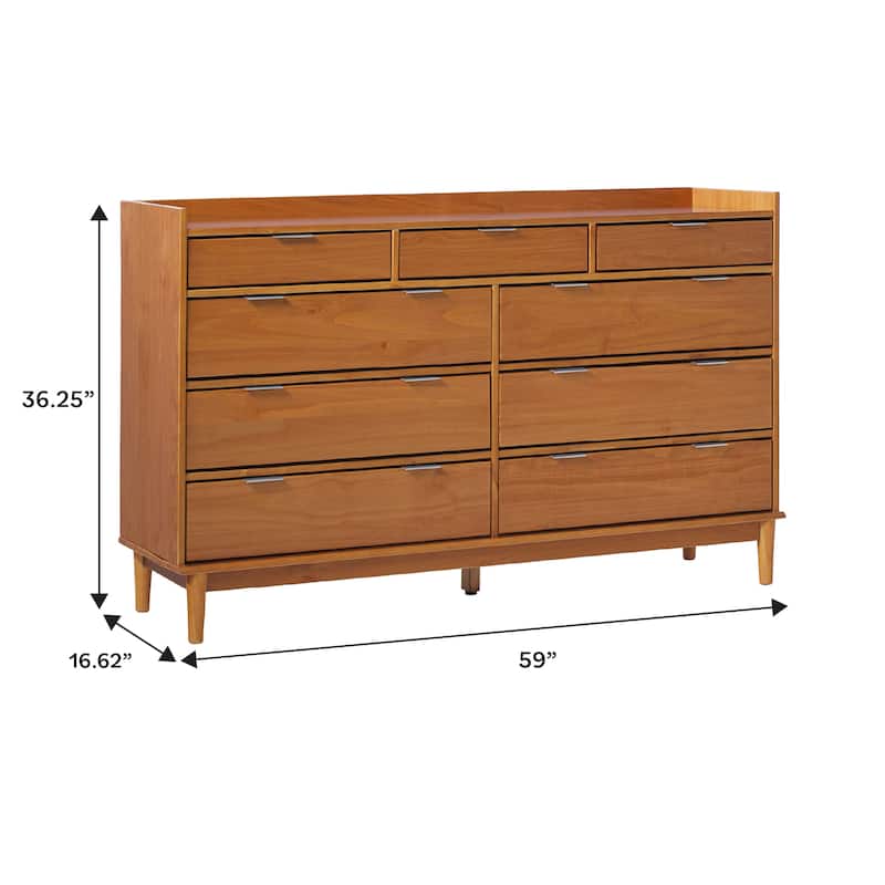 Middlebrook Modern Gallery Top Solid Wood Dresser