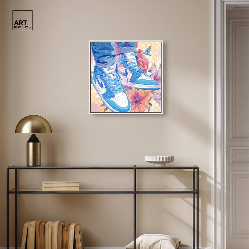 Sneakers in Bloom Canvas by Art Remedy