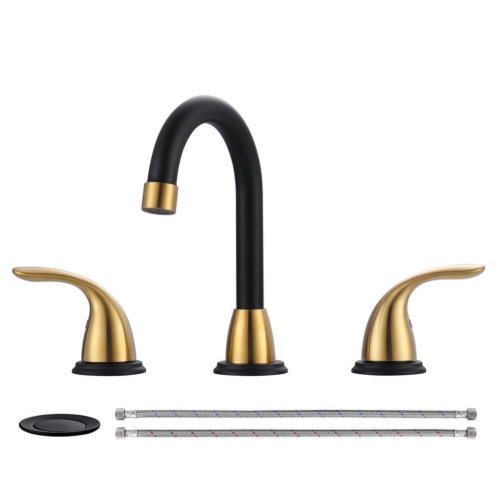 WOWOW 8 in. Widespread Double Handle Bathroom Faucet