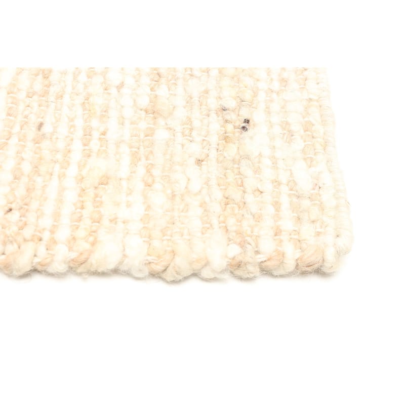 ECARPETGALLERY Braid weave Sienna Cream Wool Rug - 5'1 x 7'9