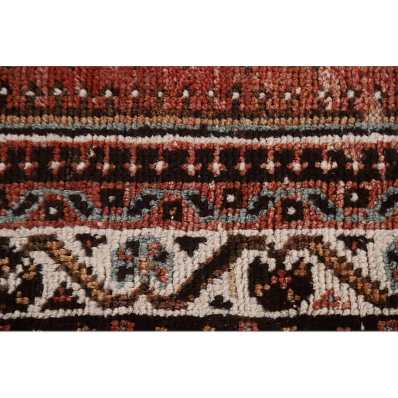 Animals Tribal Qashqai Persian Vintage Rug Hand-Knotted Wool Carpet - 6'4"x 9'1"