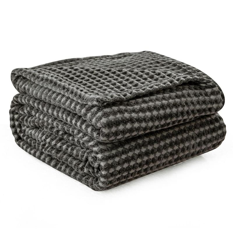 Fluffy Waffle Weave Chenille Throw Blanket