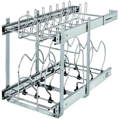 Rev-A-Shelf 5CW2 Series Pull Out 2 Tier Cookware Organizer for 12 Inch