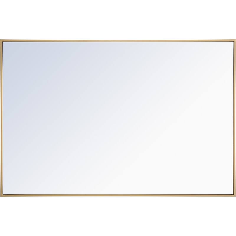 Elegant Lighting Eternity 28" x 42" Rectangular Beveled Metal Framed