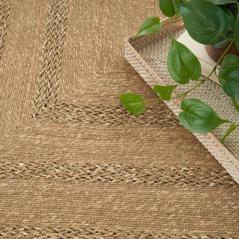 Nourison Natural Seagrass Indoor/Outdoor Solid Area Rug