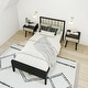 preview thumbnail 9 of 24, Max and Lily Scandinavian Twin-Size Bed with Slatted Headboard