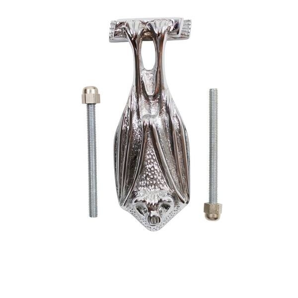 slide 2 of 4, Chrome Brass Door Knocker Bat Door Knocker 5 H X 2 W Renovators Supply