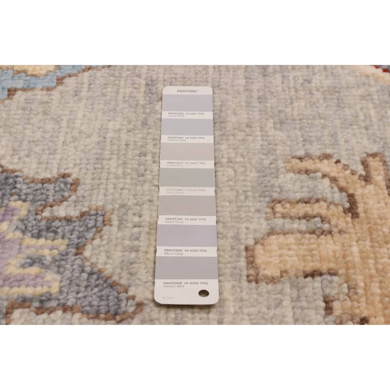 ECARPETGALLERY Hand-knotted Modern Oushak Light Grey Wool Rug - 7' 10" x 10' 3"