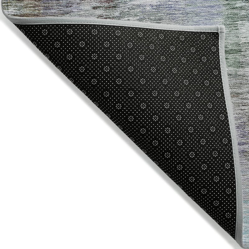 Machine Washable Indoor/ Outdoor Chantille Solid Abstract Rug