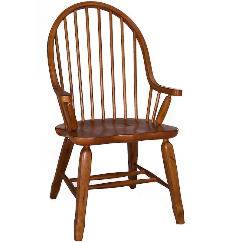 Treasures Rustic Oak Bow-back Armchair