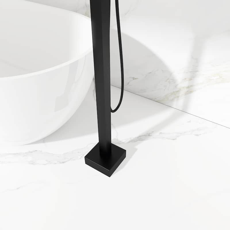 Freestanding Tub Shower Claw Foot Faucet with Handheld Spout - 10"37"