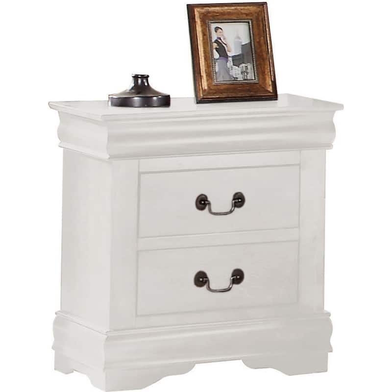 Bedroom Nightstand with 2 Drawers Storage