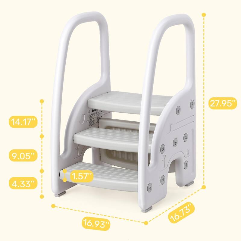 Kids Step Stool with Handles Sides