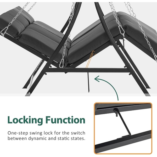 reclining swinging lawn chair