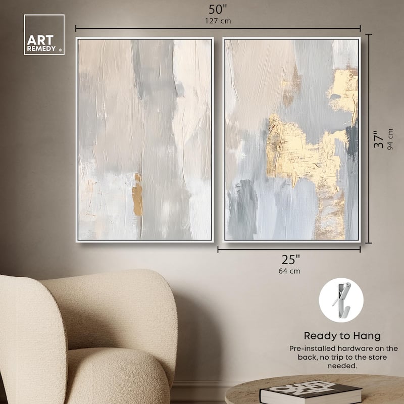 Gilded Driftwood I Canvas Set of 2 by Art Remedy