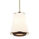 preview thumbnail 1 of 6, Varaluz Desert Flyer 3-Light Pendant - Satin Brass/Medium Walnut Brass, Natural, Brown