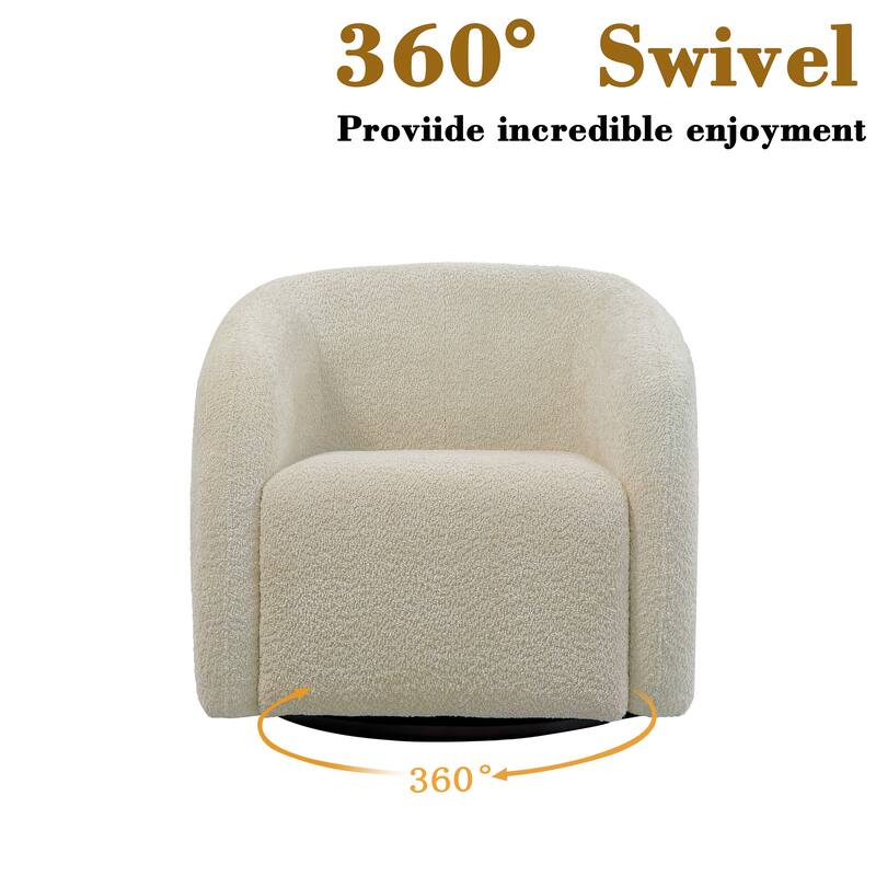 Kiptin 31.7"W 360 Degree Swivel Barrel Accent Chair (Set of 2)